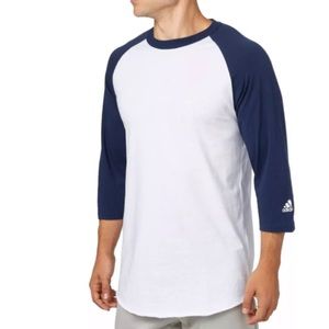 Men’s Adidas 3/4 sleeve baseball tee